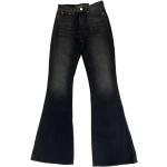 Jeans évasés Denham the Jeanmaker noirs en cuir stretch W25 L32 look fashion pour femme 