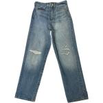 Jeans droits Denham the Jeanmaker bleues foncé en cuir Taille M W25 L29 pour homme 
