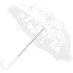 Parapluies de mariage blancs à fleurs en toile romantiques 