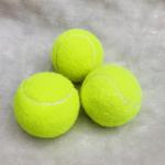 Balles de tennis jaune fluo en caoutchouc 