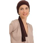 Turbans marron en jersey lavable à la main Tailles uniques look fashion pour femme en promo 