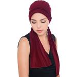 Turbans rouge bordeaux en jersey lavable à la main Tailles uniques look fashion pour femme en promo 