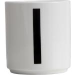 Tasses design Design Letters blanches en porcelaine 