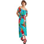 Maxis robes de printemps Desigual Day multicolores en viscose à motif bateaux lavable en machine maxi à manches courtes Taille XS pour femme 