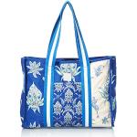 Desigual Fabric Shopping Bag, Handbag Femme, Bleu,