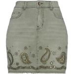Minijupes en jean Desigual kaki en coton délavées éco-responsable Taille 3 XL look militaire pour femme 