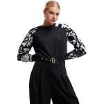 Pulls jacquard Desigual noirs à manches longues à col rond Taille XS classiques pour femme en promo 