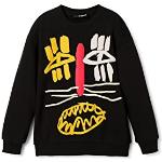 Sweatshirts Desigual noirs Taille 8 ans look fashion pour garçon de la boutique en ligne Amazon.fr 