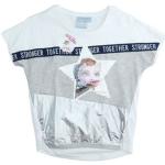 T-shirts à col rond Desigual blancs en coton à paillettes Taille 11 ans pour fille de la boutique en ligne Yoox.com avec livraison gratuite 
