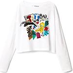 T-shirts à manches courtes Desigual blancs Taille 10 ans look fashion pour fille de la boutique en ligne Amazon.fr 