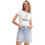 T-shirts Desigual blancs à manches courtes à manches courtes Taille XL look fashion pour femme 