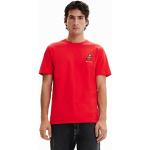 T-shirts Desigual rouges à manches courtes à manches courtes Taille S look fashion pour homme 