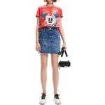 T-shirts Desigual rouges à manches courtes Mickey Mouse Club Mickey Mouse à manches courtes Taille L look fashion pour femme 