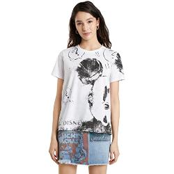 Desigual TS_Mickey T-Shirt, Blanc, XS/Taille du Fabricant: S Femme