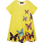 Robes Desigual jaunes à motif papillons look casual pour fille de la boutique en ligne Amazon.fr 