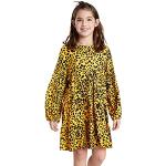 Robes imprimées Desigual jaunes à effet léopard à volants à motif animaux lavable en machine look casual pour fille de la boutique en ligne Amazon.fr 