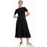 Maxis robes Desigual noires maxi à manches courtes à col en V Taille XXL look casual pour femme 