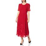 Robes fleuries Desigual rouges à fleurs en viscose lavable à la main mi-longues Taille XL look casual pour femme 
