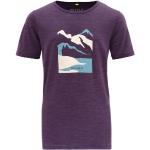 T-shirts lilas en laine de mérinos enfant 