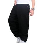 Pantalons baggy noirs Taille 3 XL plus size look asiatique pour homme 