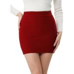 Jupes courtes rouges en polyester minis Taille M look casual pour femme en promo 
