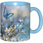 Tasses design en porcelaine à motif papillons 
