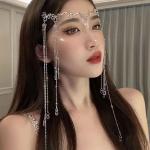 Pendentifs goutte de mariée beiges nude en cristal à strass look asiatique pour femme 