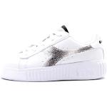 Chaussures de sport Diadora Game Step blanches en cuir synthétique Pointure 28 look fashion pour fille 