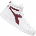 Chaussures montantes Diadora Playground blanches à rayures en cuir synthétique Pointure 37 