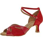 Chaussures de danse Diamant rouges en cuir Pointure 37,5 look fashion pour femme en promo 