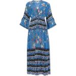 Maxis robes Diane Von Furstenberg bleues à fleurs maxi à manches courtes Taille XS pour femme 