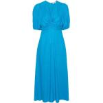Robes Diane Von Furstenberg bleues à manches courtes midi à manches courtes Taille XS pour femme 