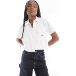 Chemises Dickies blanches col italien Taille S classiques pour femme 