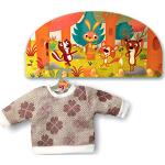 Dida - Porte-manteaux enfant – Animaux qui jouent dans la forêt - Porte manteau mural en bois pour chambres d'enfant et bébé