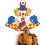 portemanteau mural en bois chambre enfant - Billes de clowns