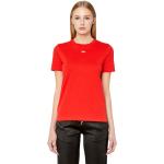 T-shirts Diesel rouges en coton bio éco-responsable Taille L pour femme 
