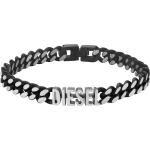 Bracelets Diesel noirs en acier pour homme 