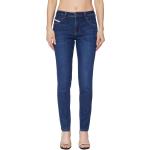 Jeans droits Diesel bleues foncé all Over en coton délavés stretch Taille 3 XL pour femme 