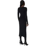 Robes en laine Diesel noires en laine mi-longues à manches longues à col rond Taille XL pour femme 