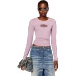 T-shirts Diesel violets en coton à manches longues bio éco-responsable Taille L pour femme 