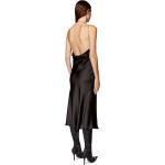 Robes fluides Diesel noires à logo en satin midi Taille XL pour femme 