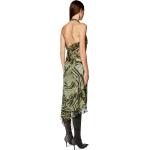 Robes cache-coeur Diesel vertes à rayures en polyester midi Taille L pour femme 