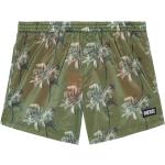 Shorts de bain Diesel verts all Over en caoutchouc à motif palmier Taille XS pour homme 