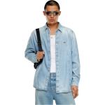 Chemises en jean Diesel bleus clairs à effet vieilli en coton Taille XXL pour homme 