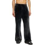 Pantalons taille haute Diesel noirs en coton délavés Taille XXL 
