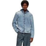 Vestes zippées Diesel bleus clairs à effet vieilli en coton Taille XS classiques pour homme 