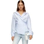 Chemises Diesel bleues à rayures en popeline rayées bio éco-responsable stretch Taille XL pour femme 