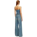 Combinaisons en jean Diesel bleus clairs en coton délavées Taille XXS pour femme 
