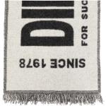 Écharpes en laine Diesel blanches à logo à franges Tailles uniques 