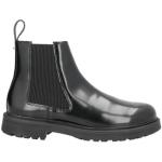 Boots Chelsea Diesel noires en cuir à talons carrés Pointure 46 pour homme 